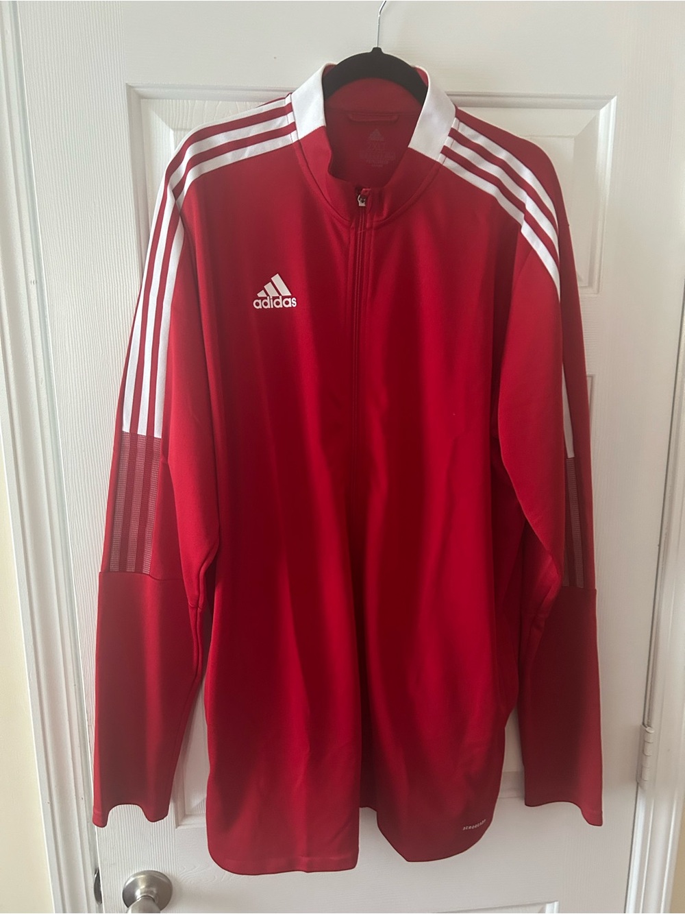 Adidas Tiro 21 Track Jacket Red with White Stripes